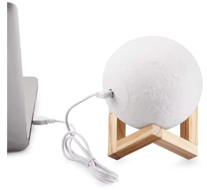LED moon lamp for Pinterest inspired bedroom decor